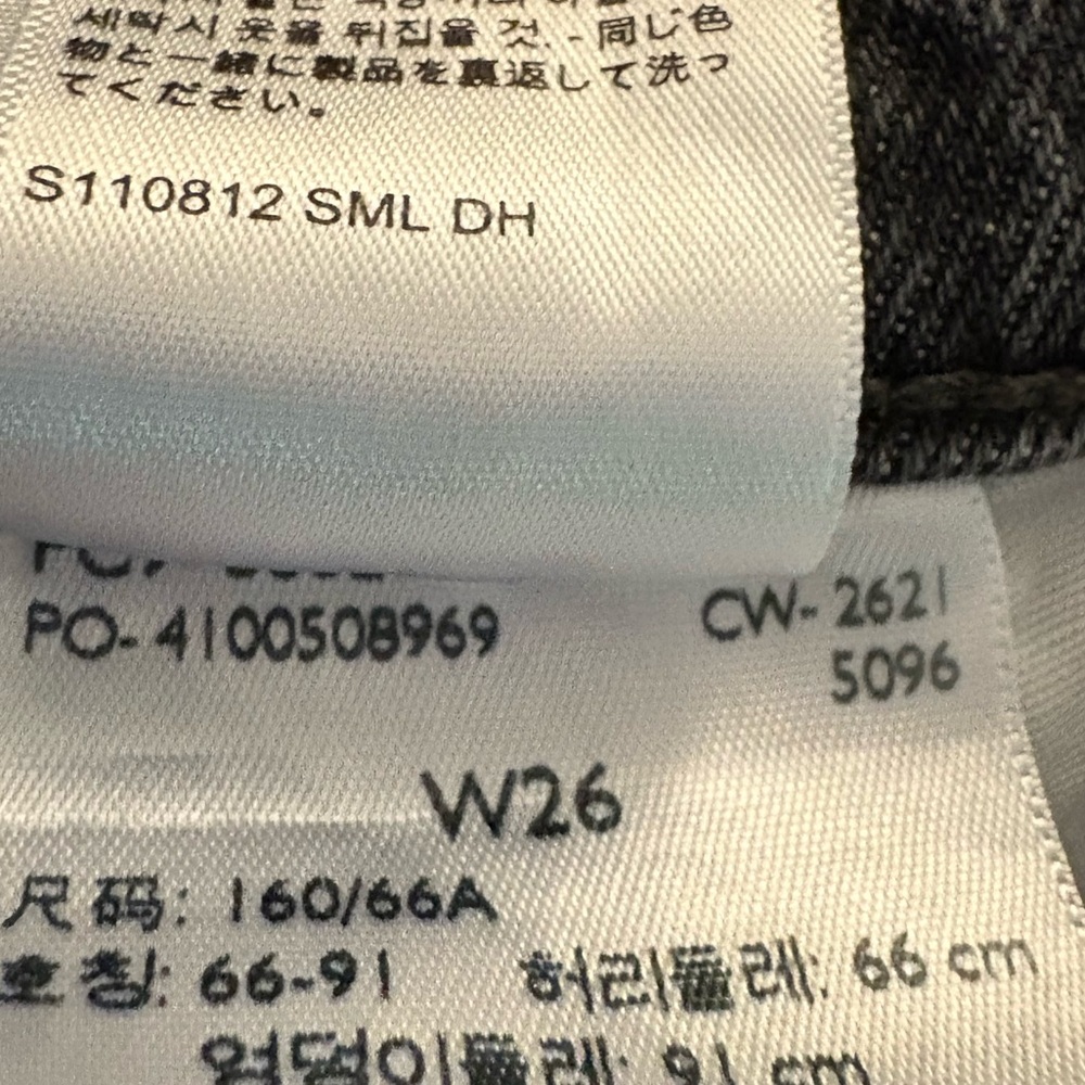 Levi's Gray Jean Shorts Distressed High-Waisted - Picture 6 of 6